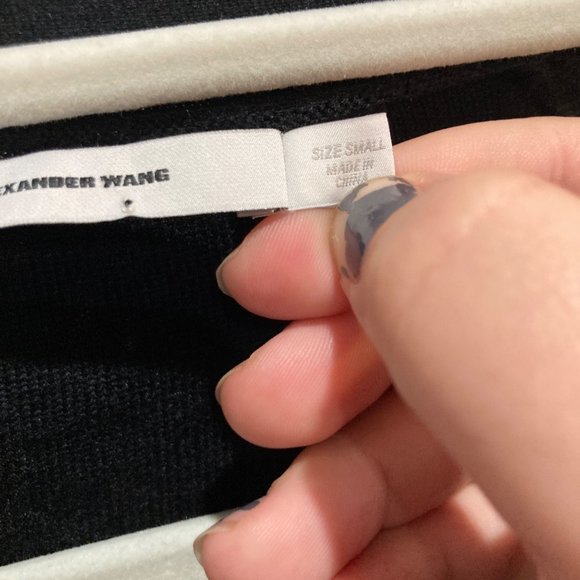 T Alexander Wang black white color block cardigan small - Picture 5 of 8